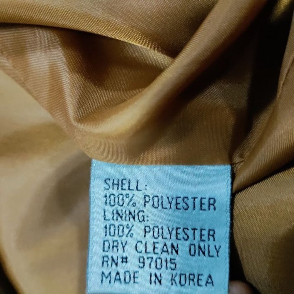 PRET A PORTER SUITS Stylish Tan Vintage Fully Lined Blazer & Pants Set Size 26W - Picture 8 of 16